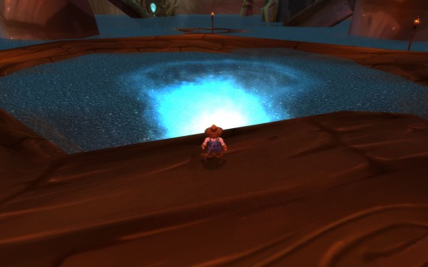 Calsh staring at a strange pool